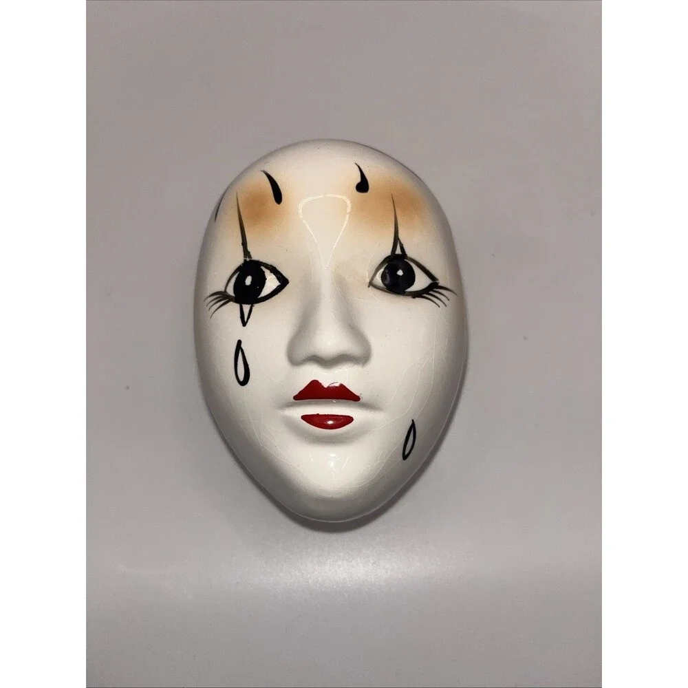 Vintage Hand Painted Face Pierrot Clown Face Trinket Box Price Products With Box